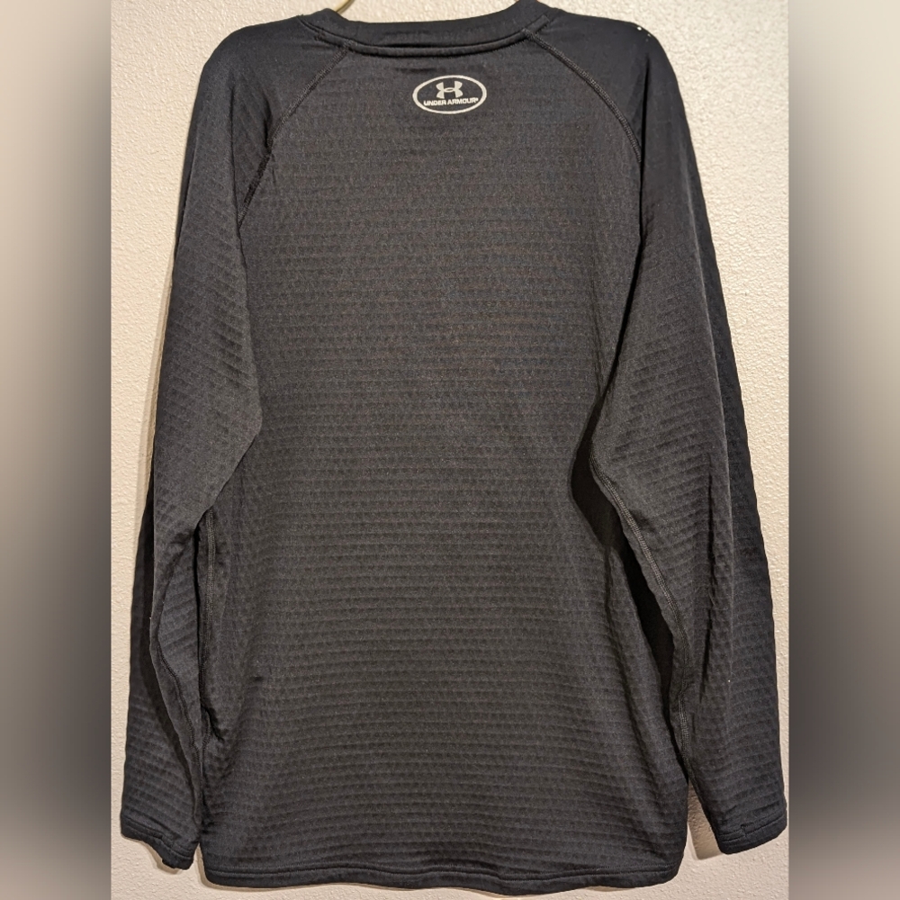 Under Armour UA Base 2.0 ColdGear Fitted Crew Shirt Men's Large Black - Picture 4 of 7